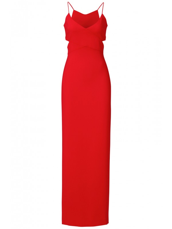 Red Odessa Crossover Gown