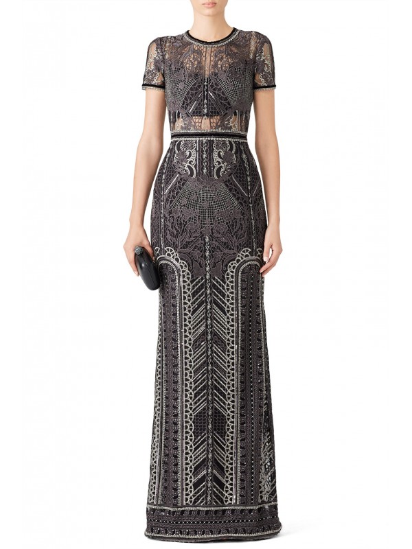 Silver Embroidered Gown