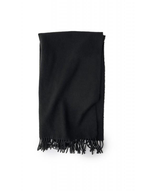 Fringed scarf black