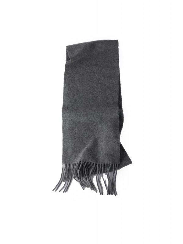 Skinny fringed scarf grey melange