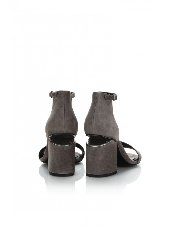 ABBY SUEDE SANDAL WITH RHODIUM EXCLUSIVE